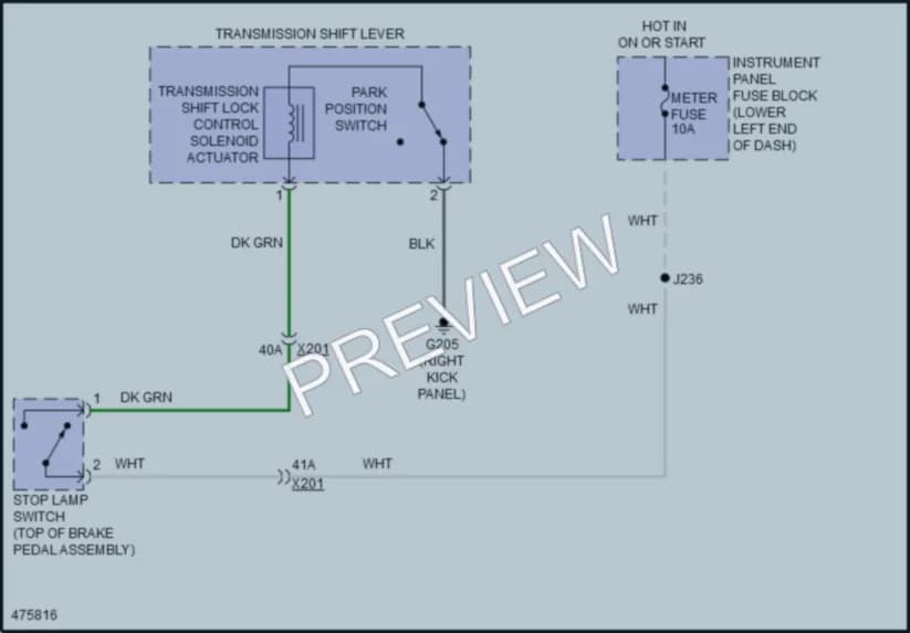 2017 Chevrolet CityExpress Shift Interlock wiring diagram preview