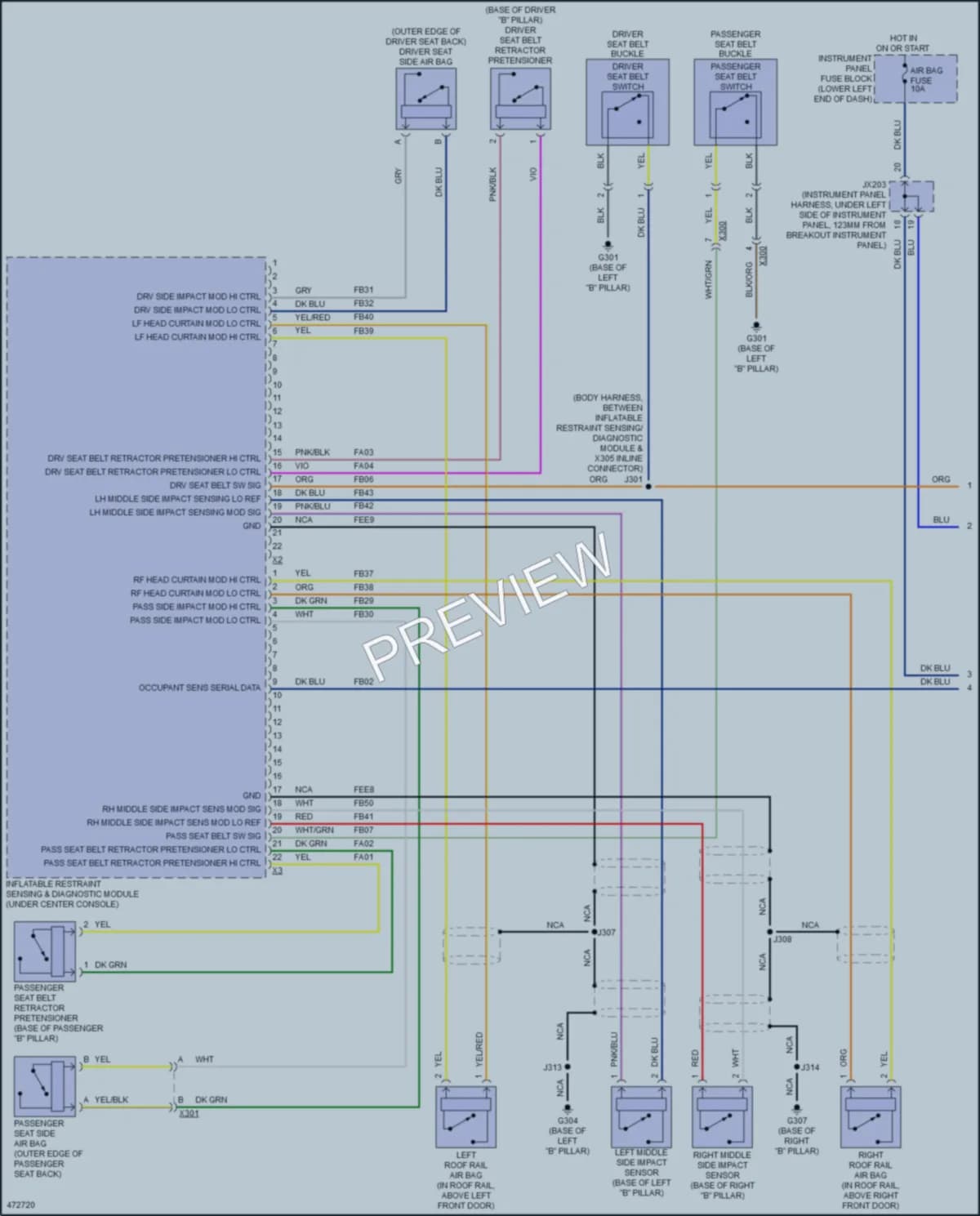 2017 Chevrolet CityExpress Supplemental Restraints wiring diagram preview