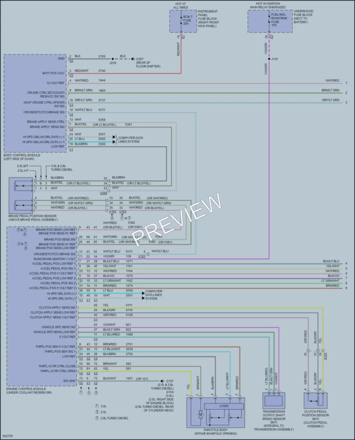 2017 Chevrolet Colorado Cruise Control wiring diagram preview