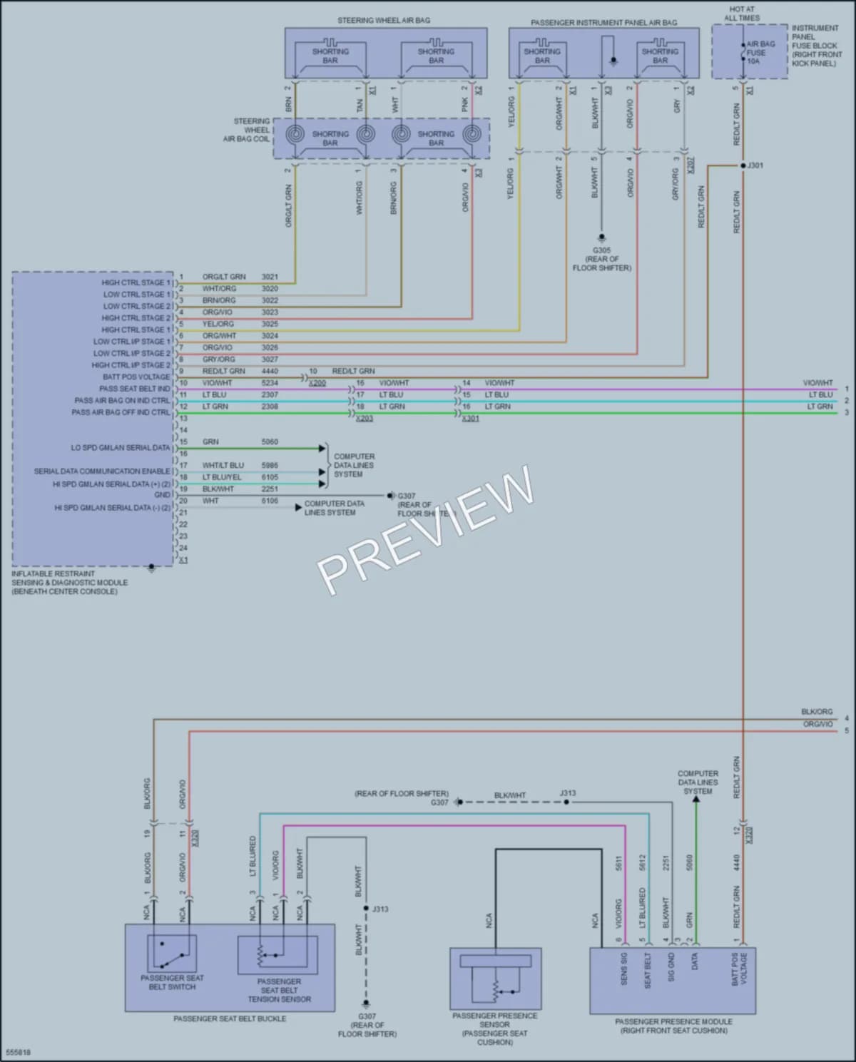 2017 Chevrolet Colorado Supplemental Restraints wiring diagram preview