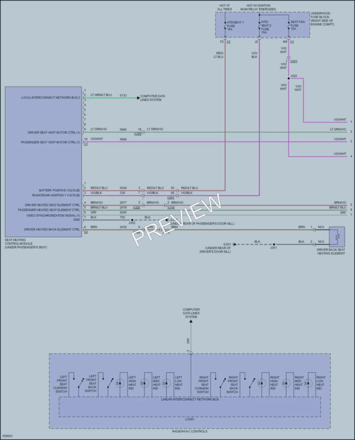 2017 Chevrolet CorvetteGrandSport Power Seats wiring diagram preview