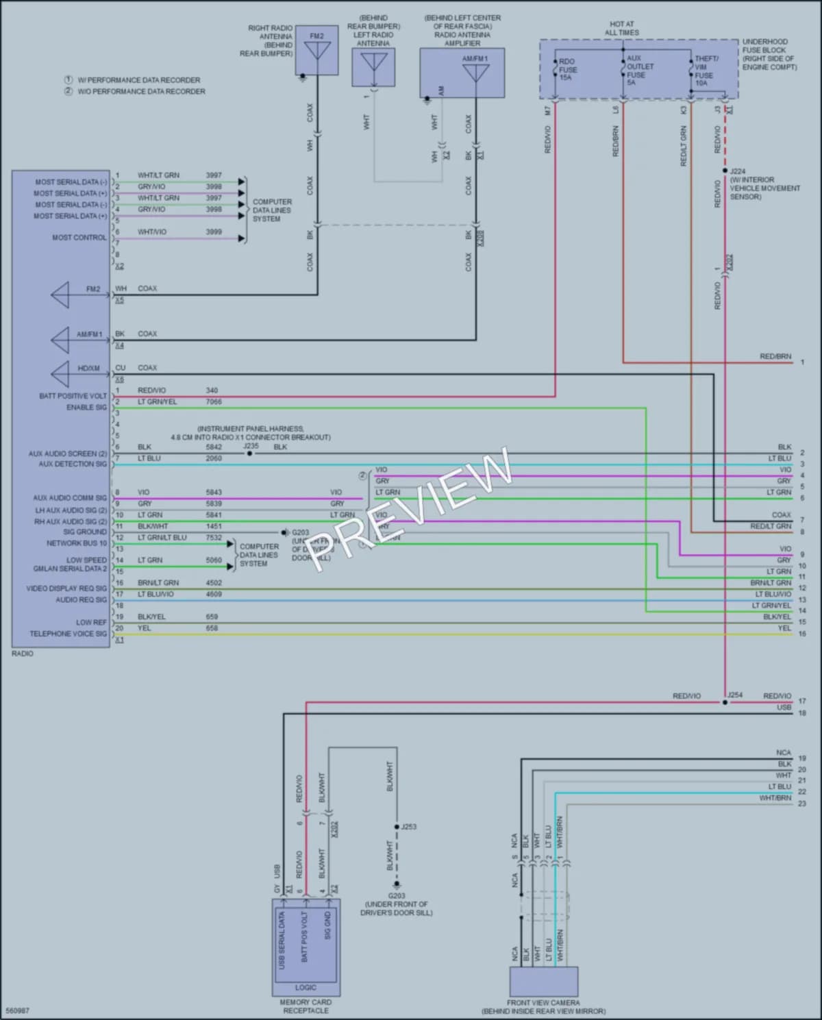 2017 Chevrolet CorvetteGrandSport Radio wiring diagram preview