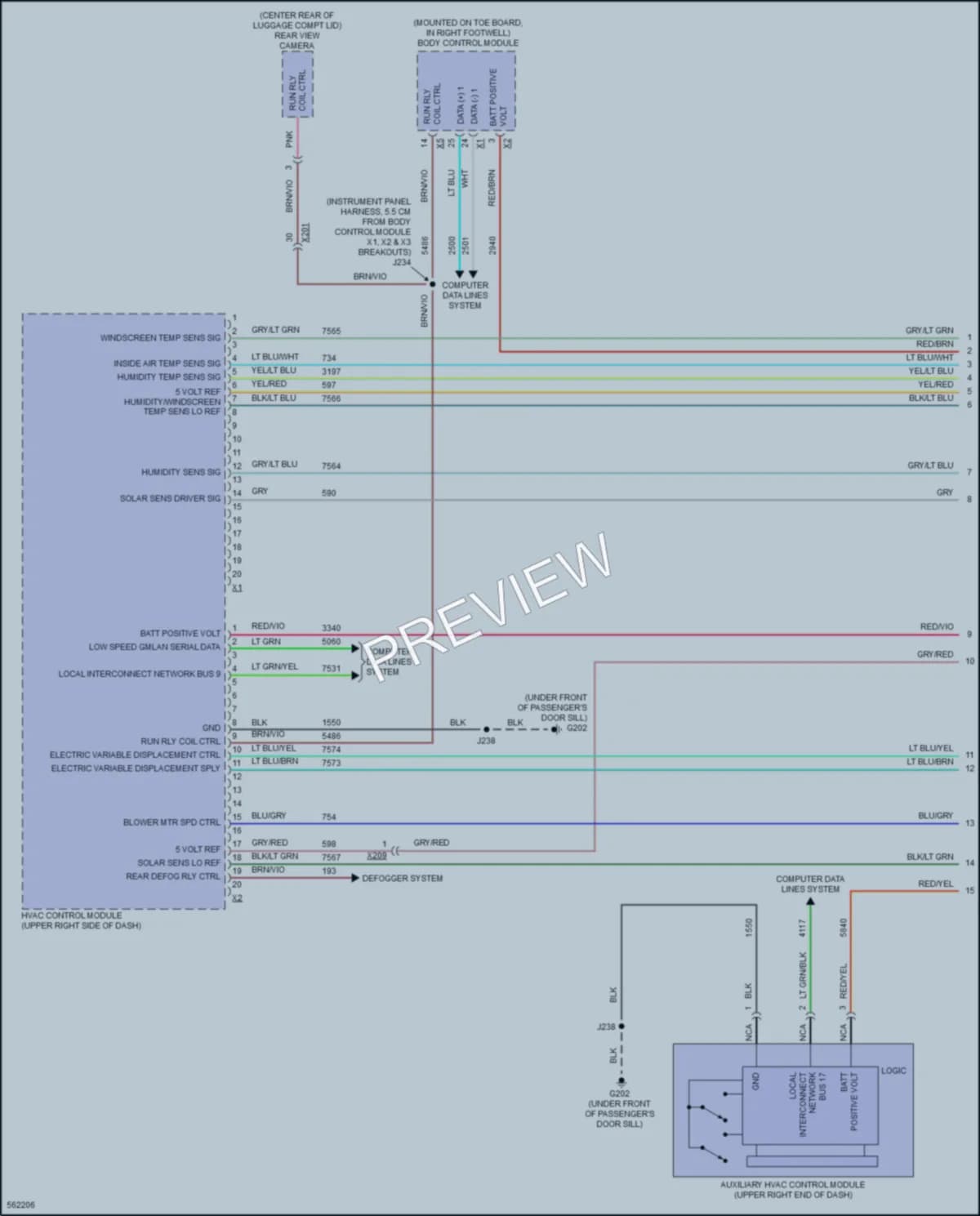 2017 Chevrolet CorvetteStingray Air Conditioning wiring diagram preview