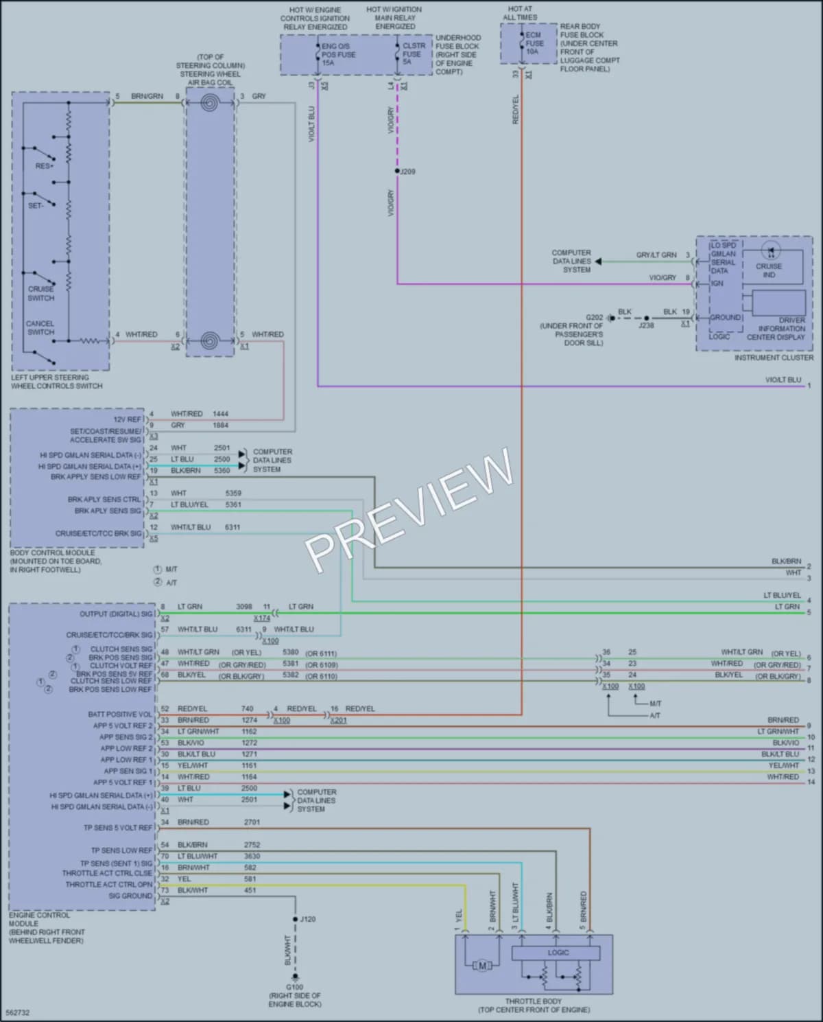 2017 Chevrolet CorvetteStingray Cruise Control wiring diagram preview