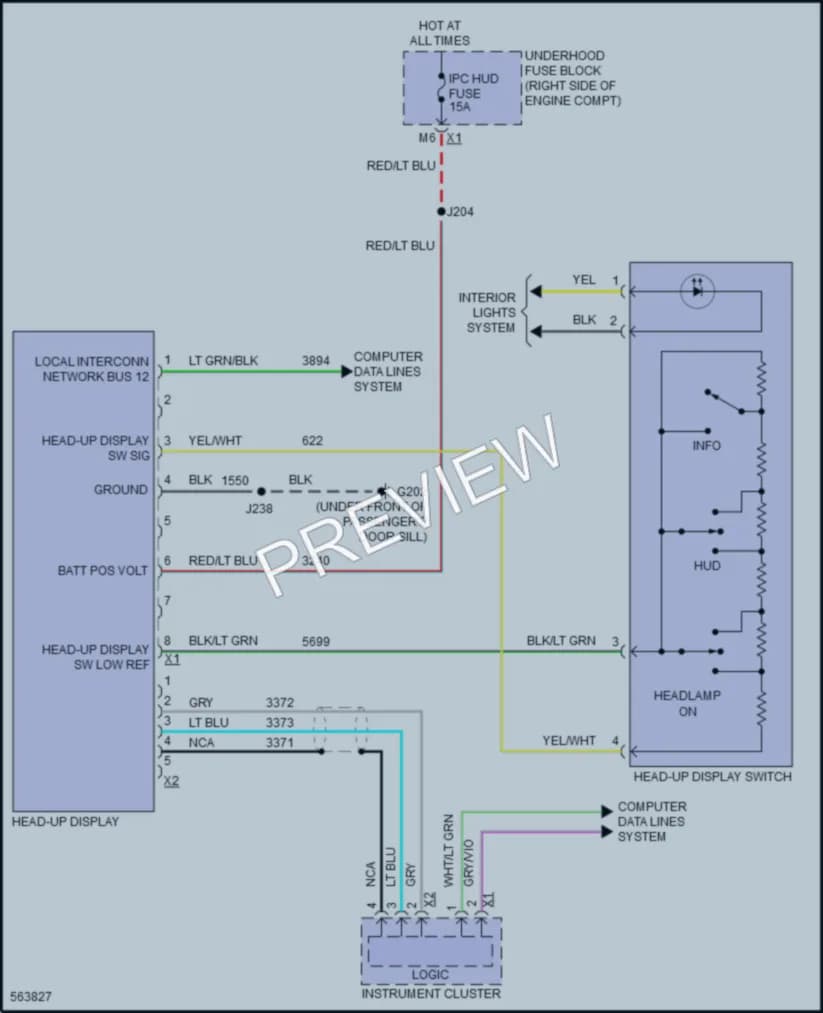 2017 Chevrolet CorvetteStingray Instrument Cluster wiring diagram preview