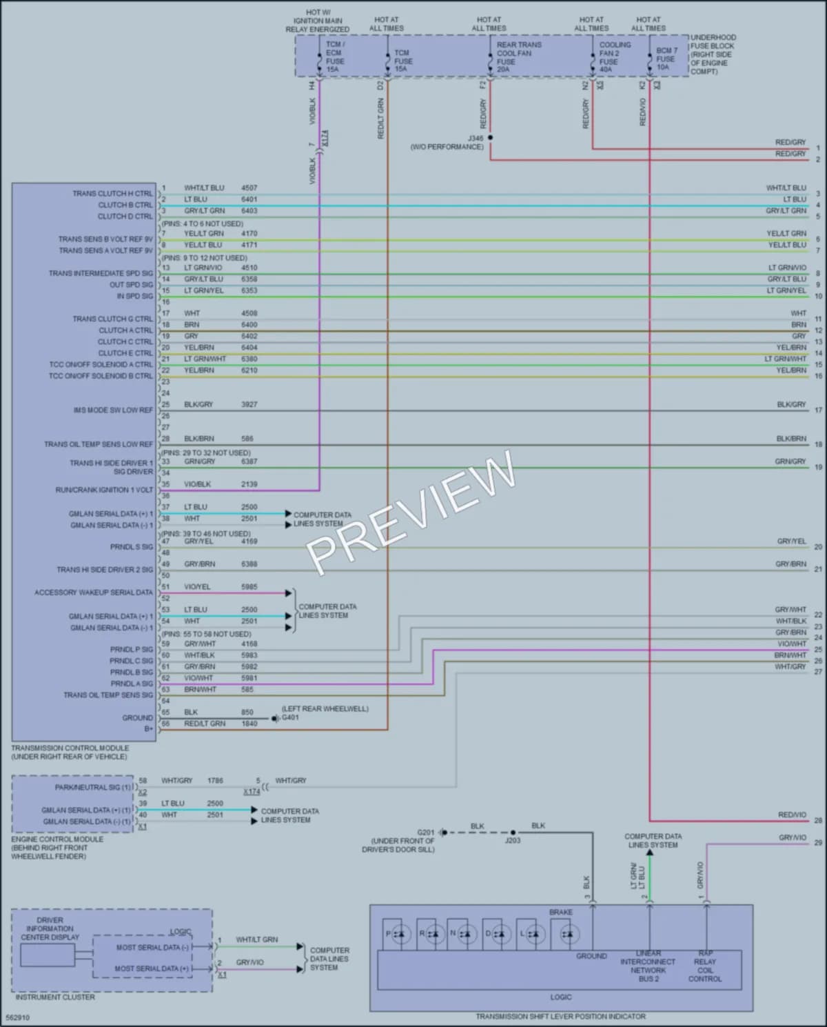 2017 Chevrolet CorvetteStingray Transmission wiring diagram preview