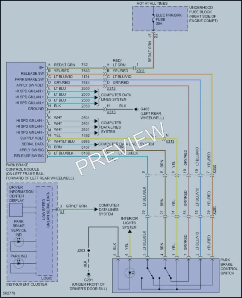 2017 Chevrolet CorvetteZ06 Shift Interlock wiring diagram preview