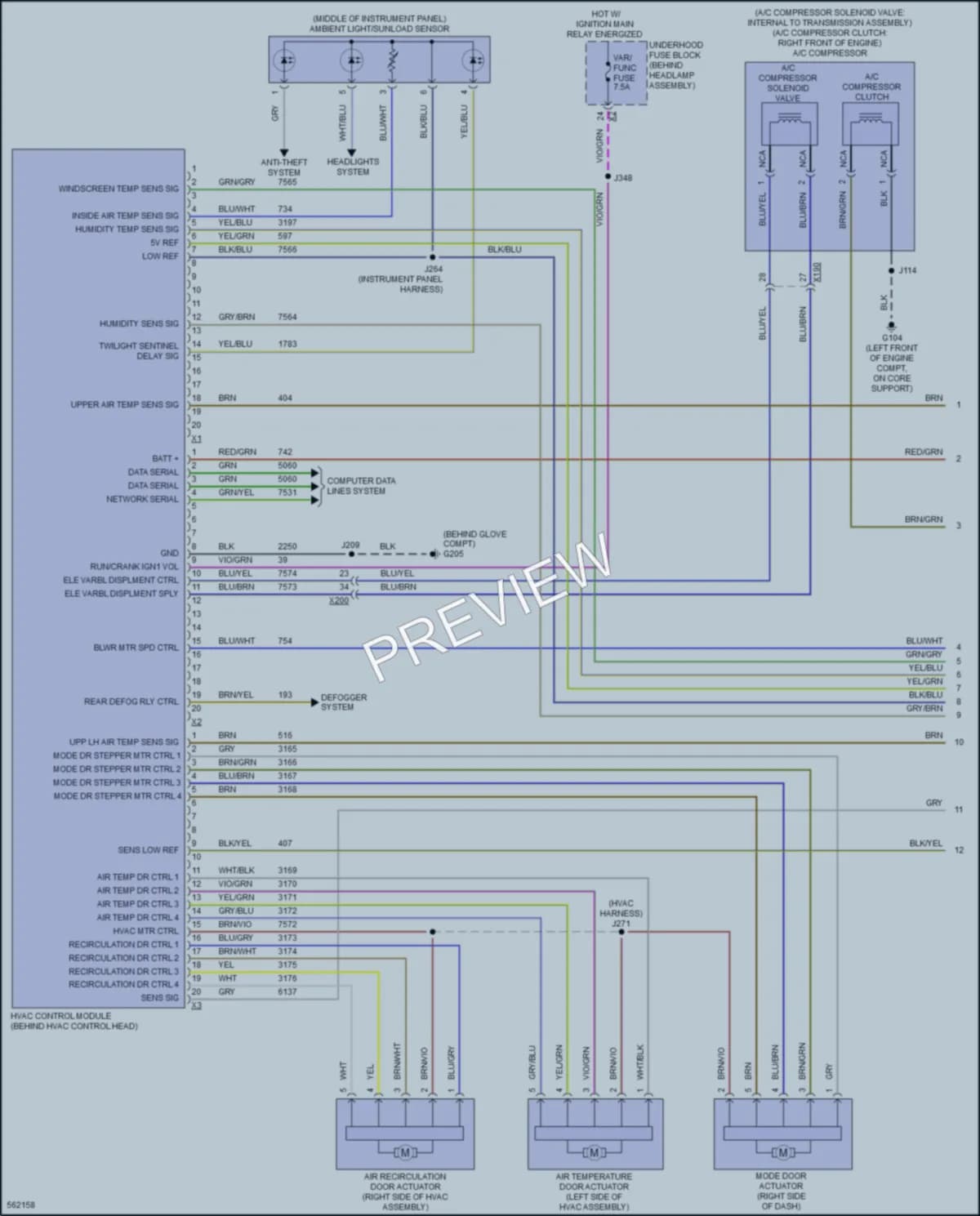 2017 Chevrolet Cruze Air Conditioning wiring diagram preview