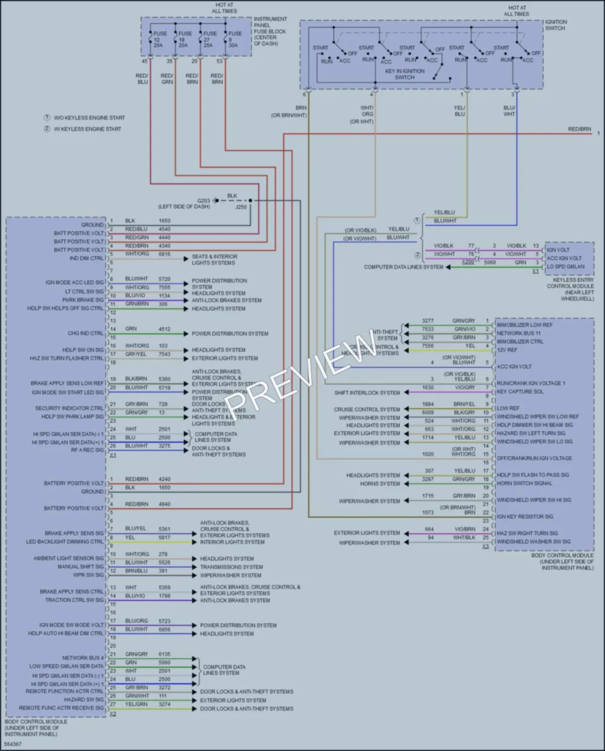 2017 Chevrolet Cruze Body Control Modules wiring diagram preview