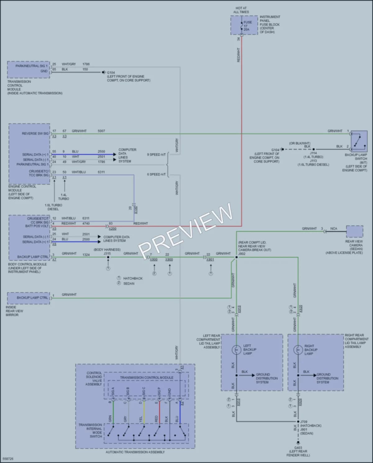 2017 Chevrolet Cruze Exterior Lights wiring diagram preview