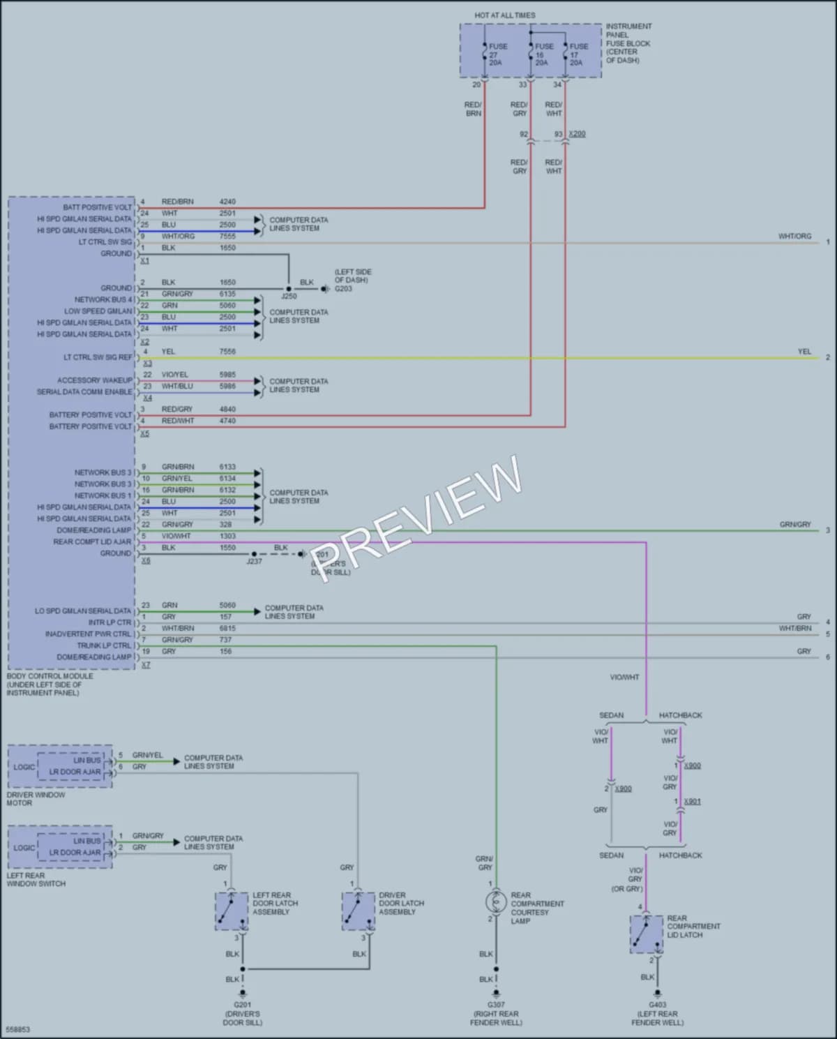 2017 Chevrolet Cruze Interior Lights wiring diagram preview