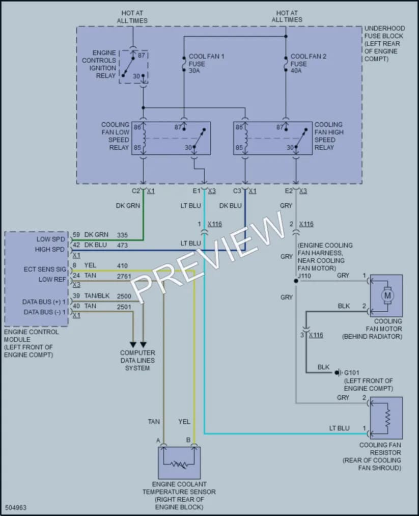 2017 Chevrolet Equinox Cooling Fan wiring diagram preview