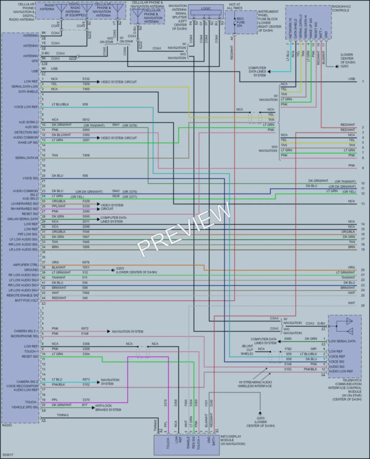 2017 Chevrolet Equinox Radio wiring diagram preview