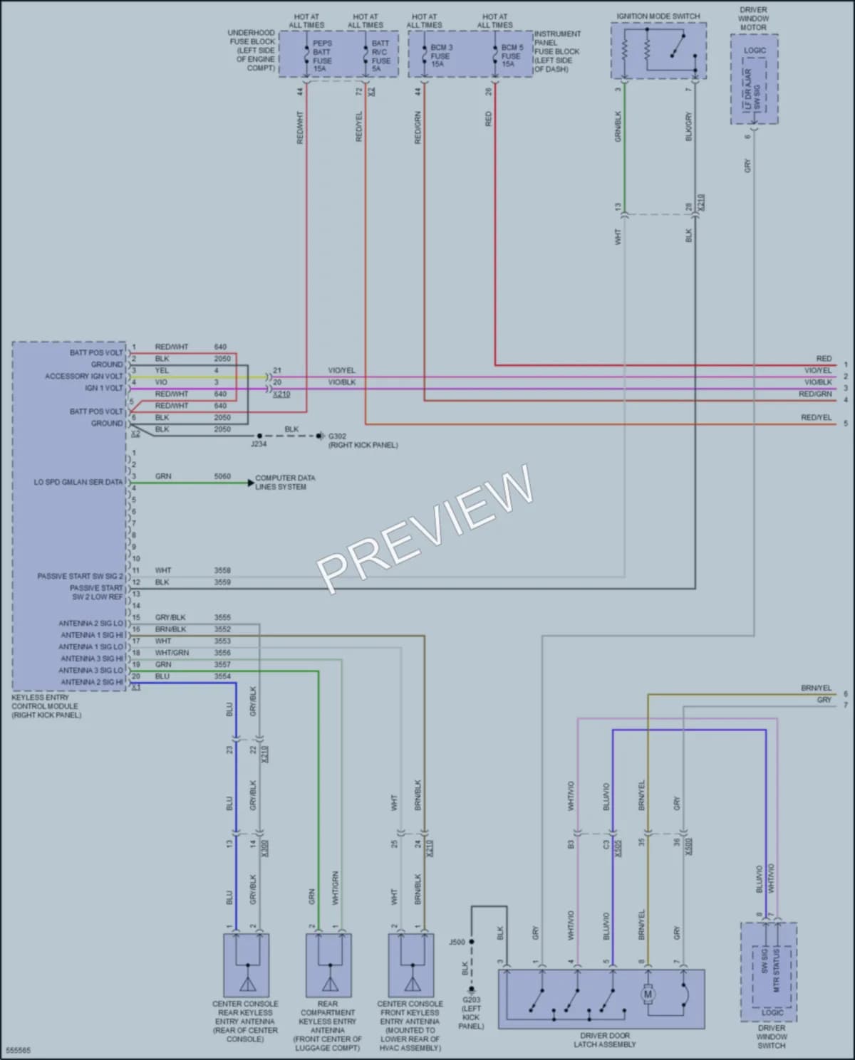 2017 Chevrolet Impala Power Door Locks wiring diagram preview