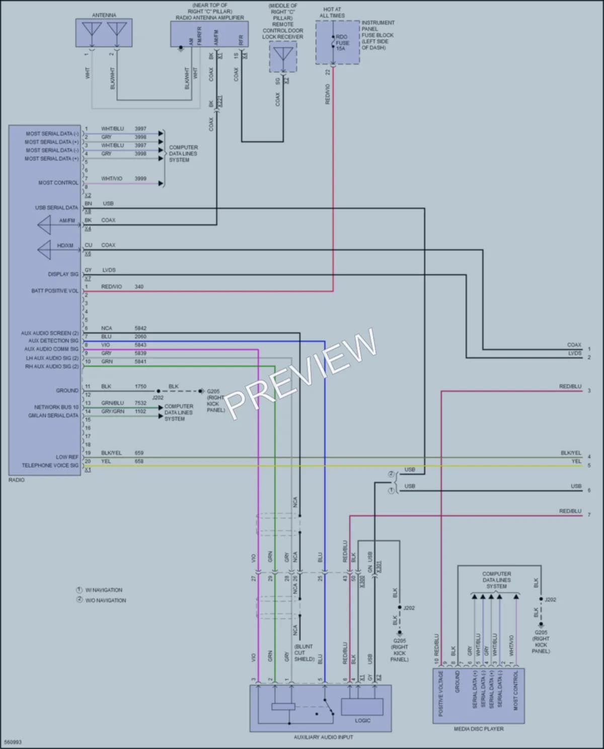 2017 Chevrolet Impala Radio wiring diagram preview