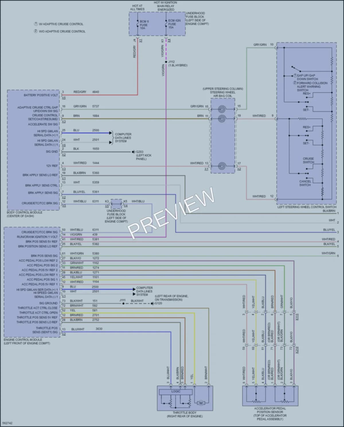 2017 Chevrolet Malibu Cruise Control wiring diagram preview