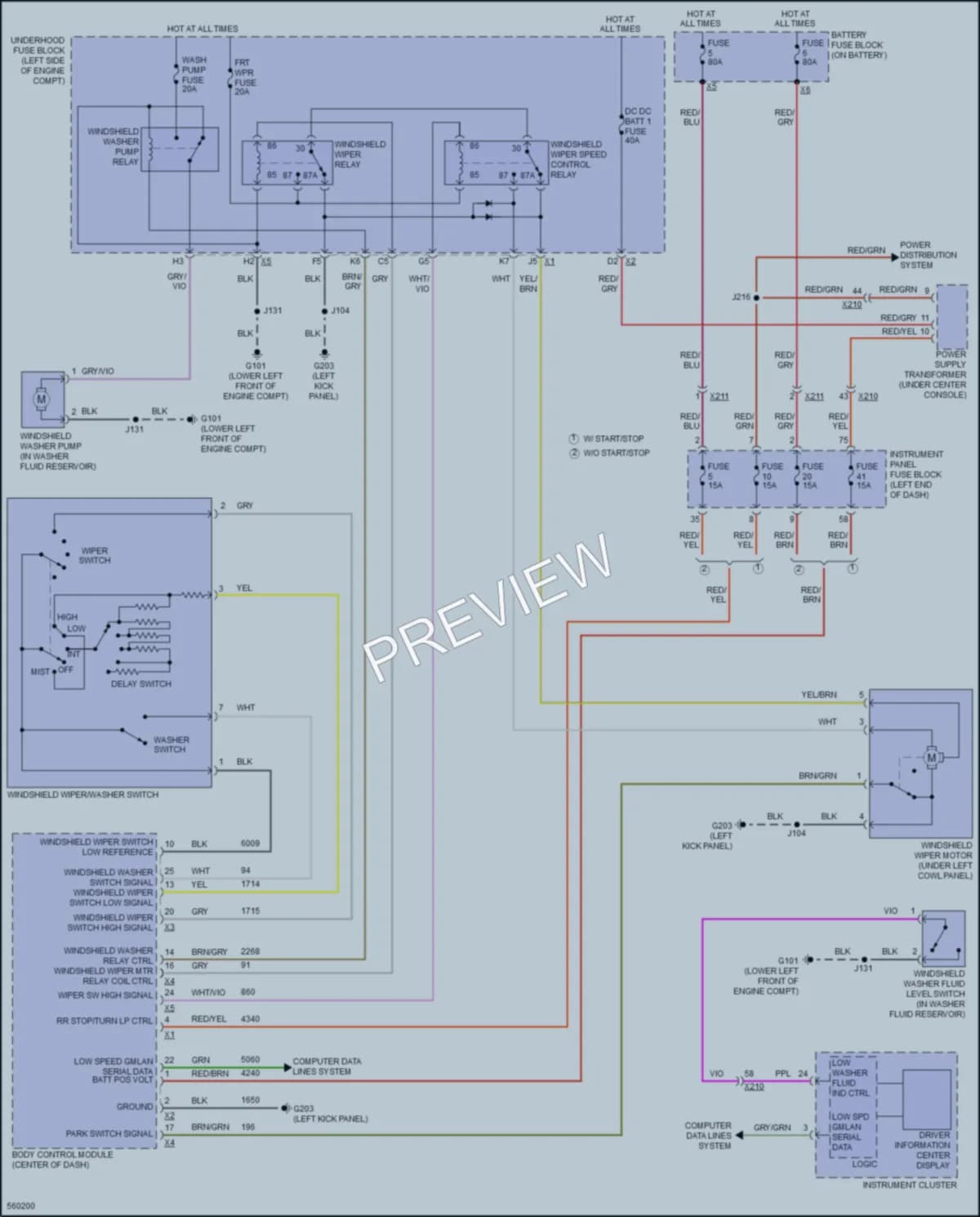 2017 Chevrolet Malibu Wiper Washer wiring diagram preview
