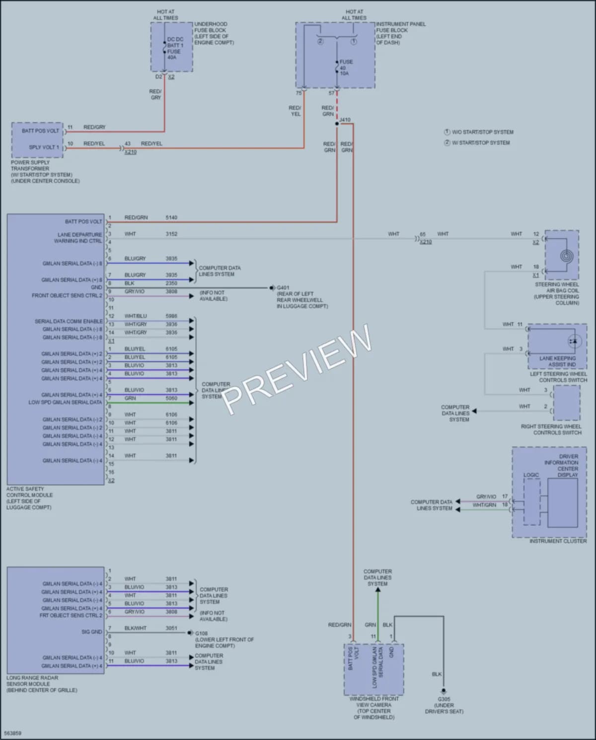 2017 Chevrolet MalibuHybrid Instrument Cluster wiring diagram preview