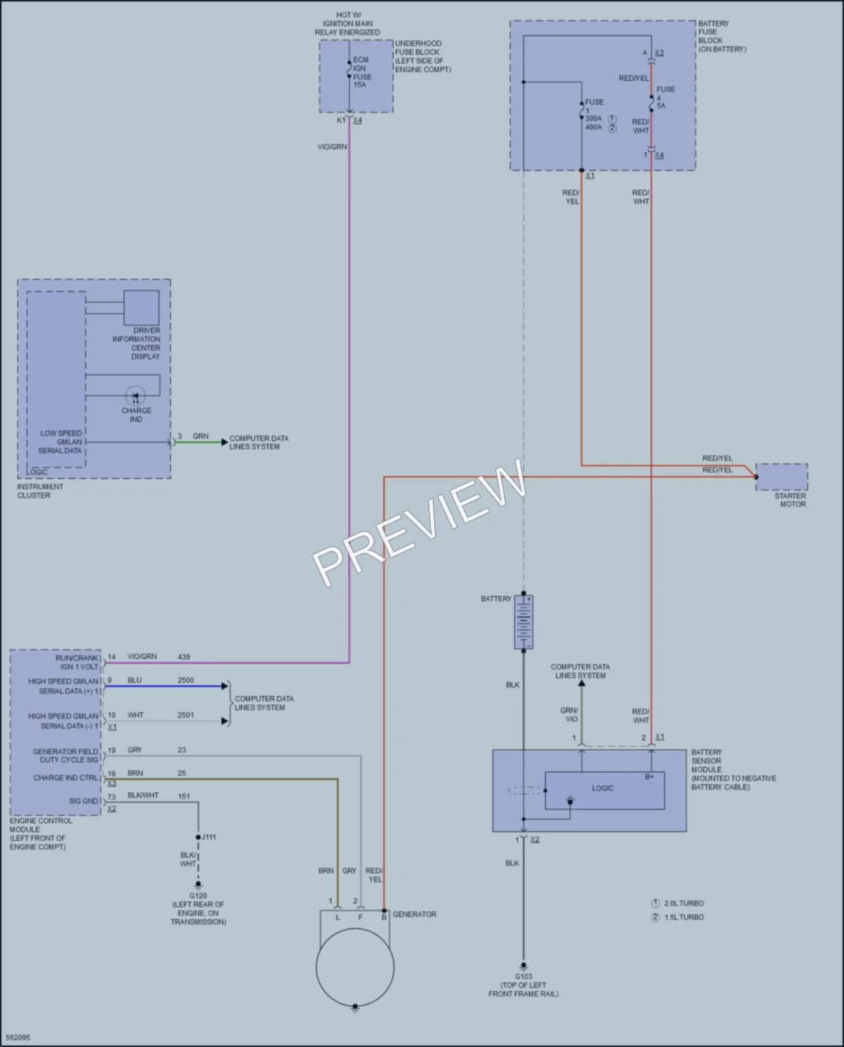 2017 Chevrolet MalibuHybrid Starting Charging wiring diagram preview