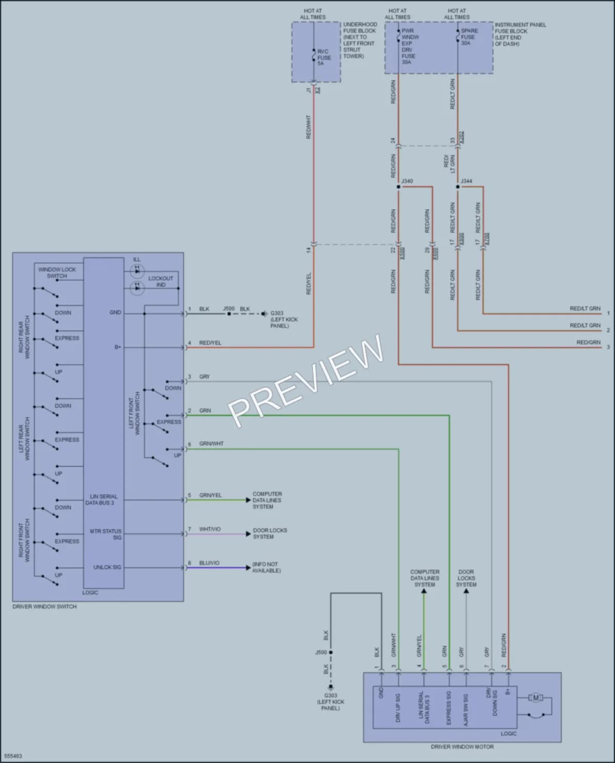 2017 Chevrolet Sonic Power Windows wiring diagram preview