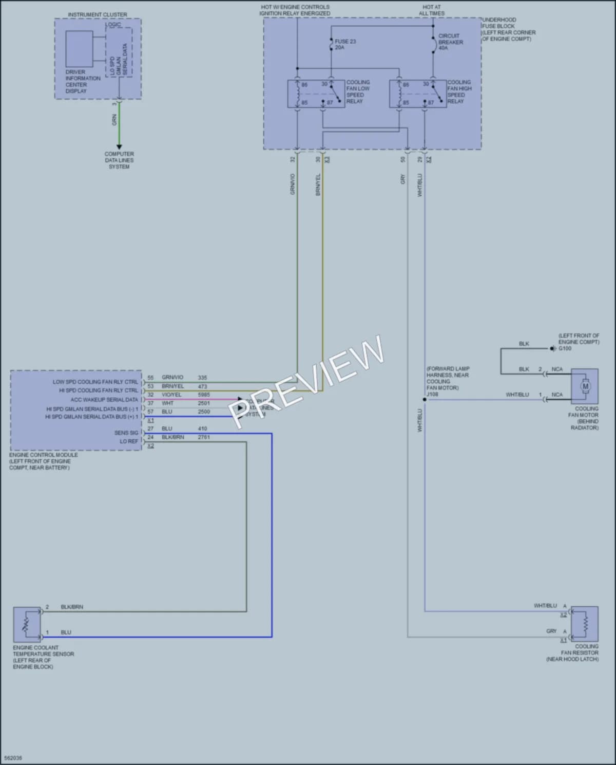 2017 Chevrolet Spark Cooling Fan wiring diagram preview