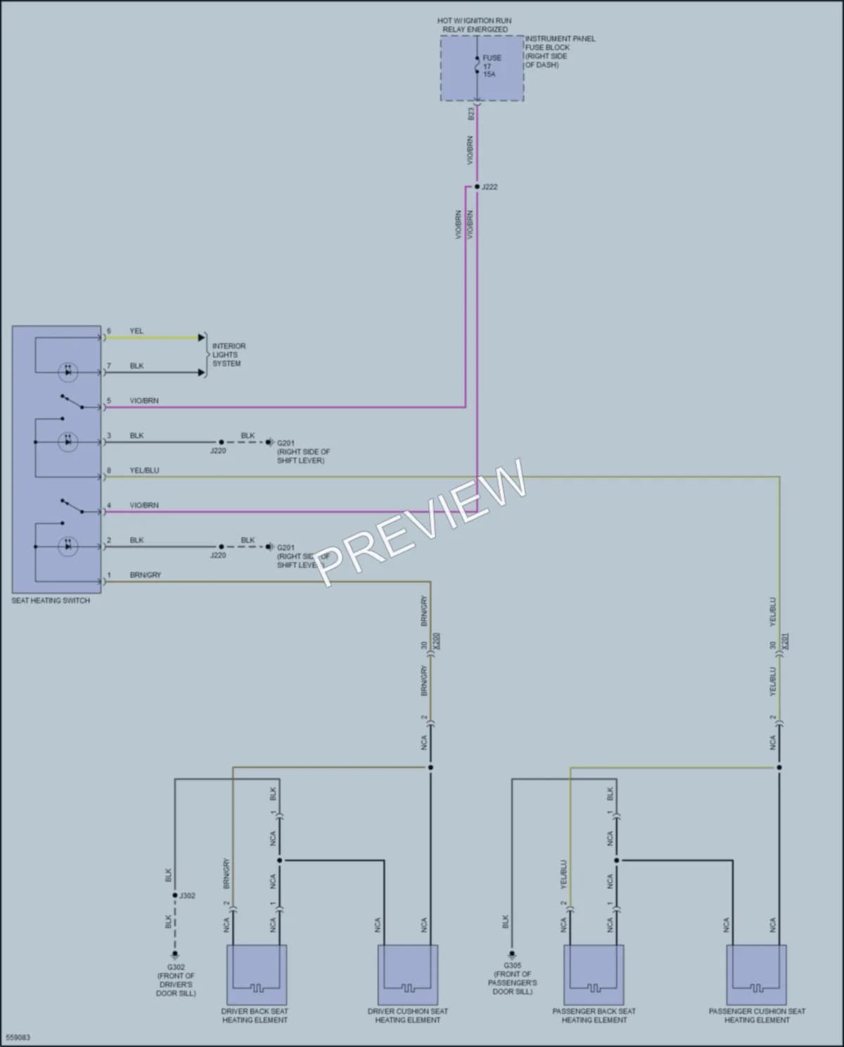 2017 Chevrolet Spark Power Seats wiring diagram preview