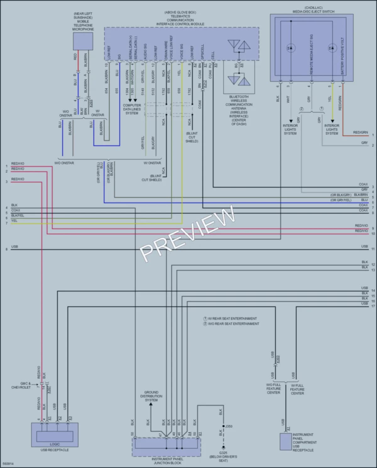 2017 Chevrolet Suburban Navigation wiring diagram preview