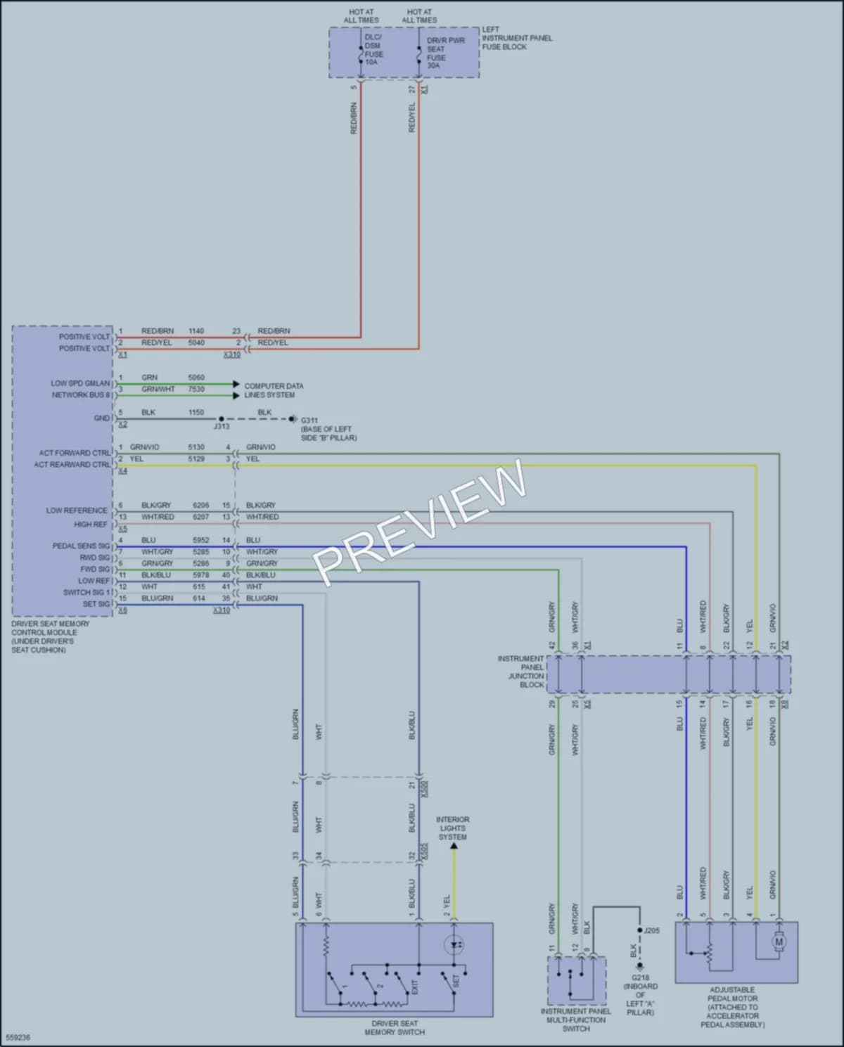 2017 Chevrolet SuburbanHD Memory Systems wiring diagram preview
