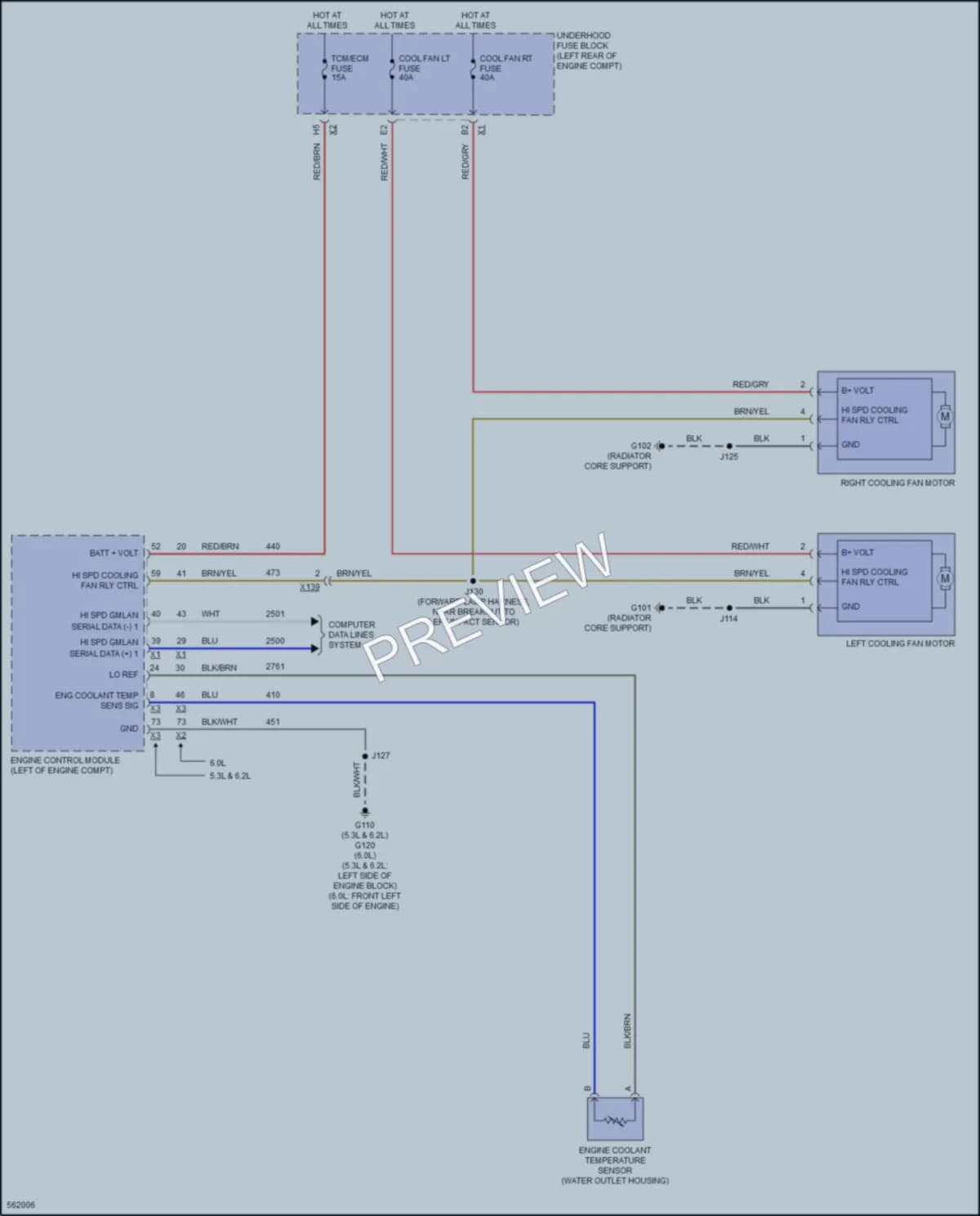 2017 Chevrolet Tahoe Cooling Fan wiring diagram preview