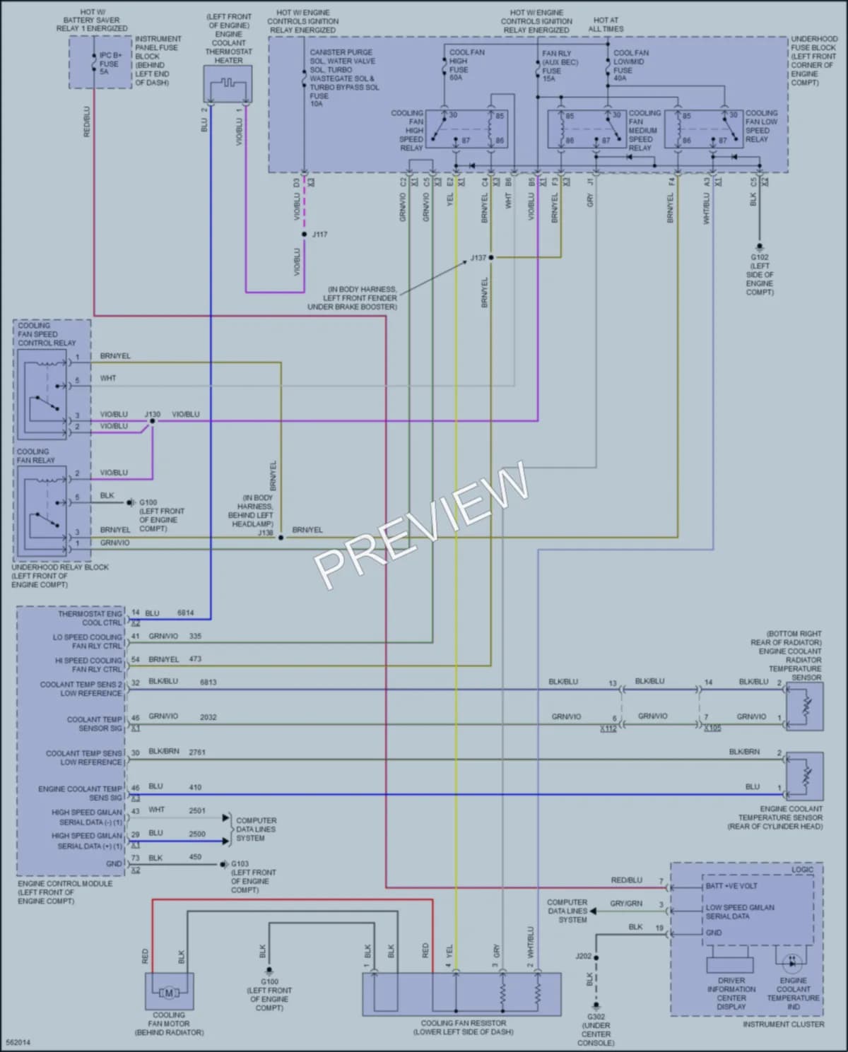 2017 Chevrolet Trax Cooling Fan wiring diagram preview