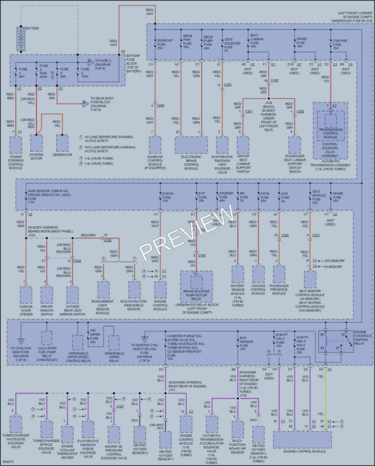 2017 Chevrolet Trax Power Distribution wiring diagram preview