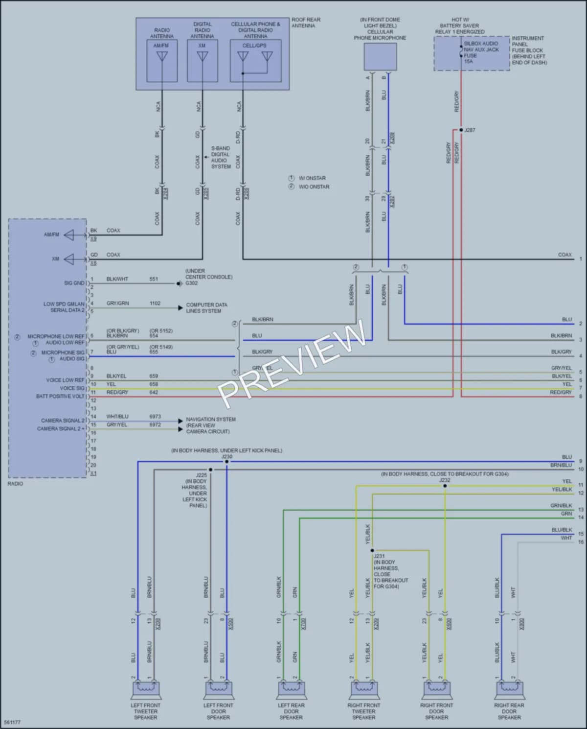 2017 Chevrolet Trax Radio wiring diagram preview