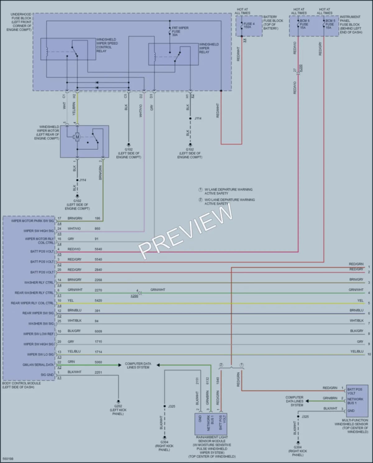 2017 Chevrolet Trax Wiper Washer wiring diagram preview