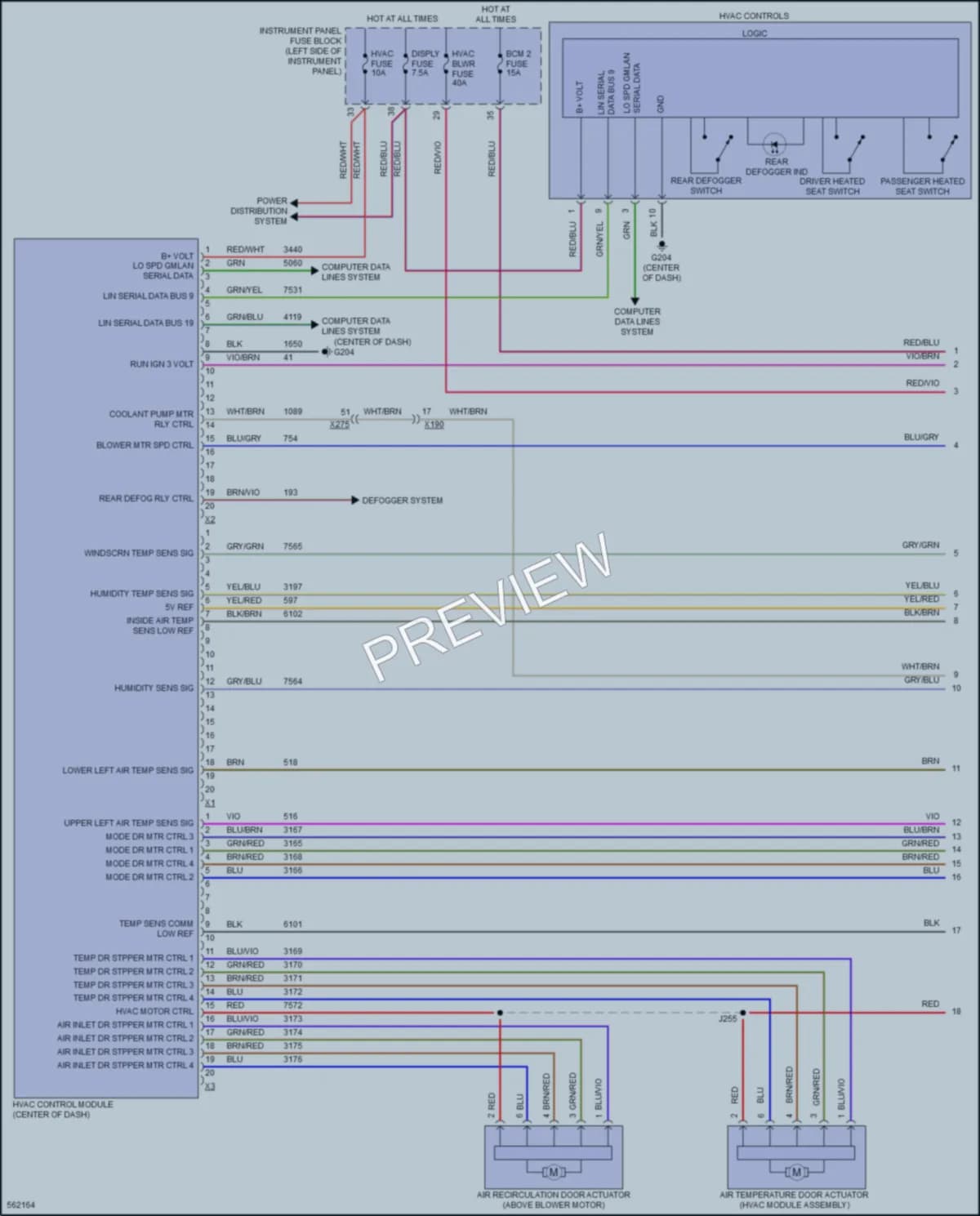 2017 Chevrolet Volt Air Conditioning wiring diagram preview