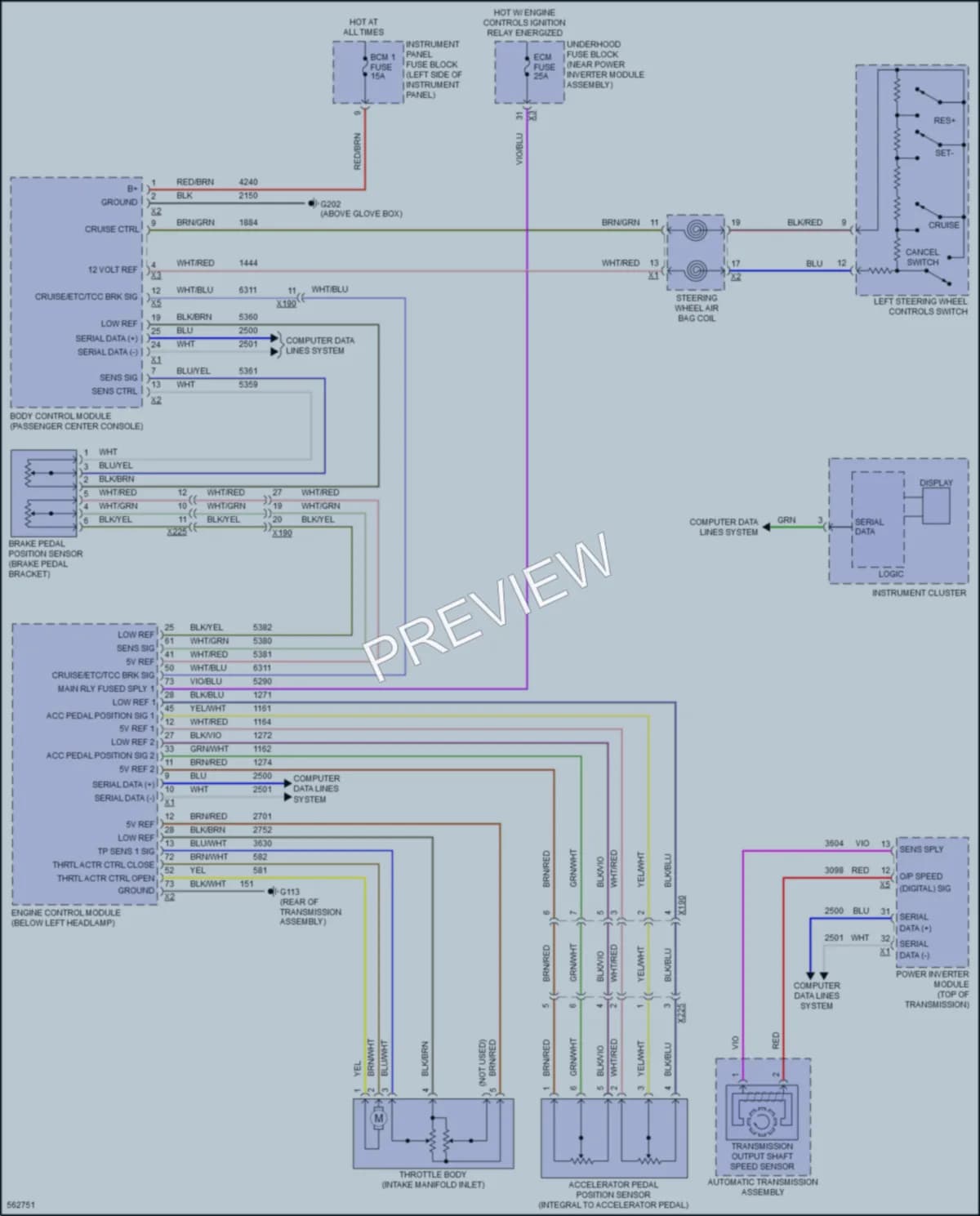 2017 Chevrolet Volt Cruise Control wiring diagram preview