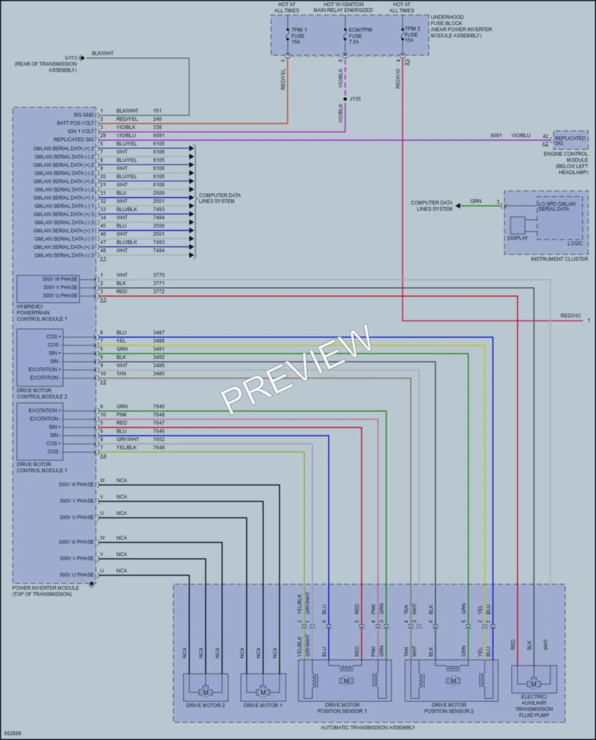 2017 Chevrolet Volt Transmission wiring diagram preview