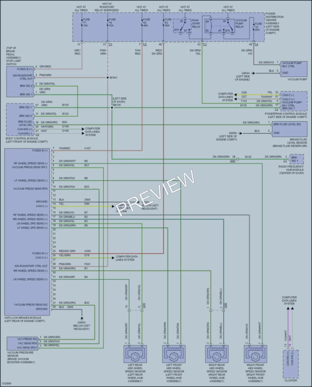2017 Chrysler 200 Anti Lock Brakes wiring diagram preview