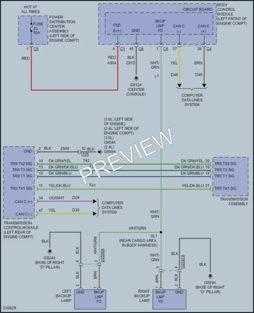 2017 Chrysler 200 Exterior Lights wiring diagram preview