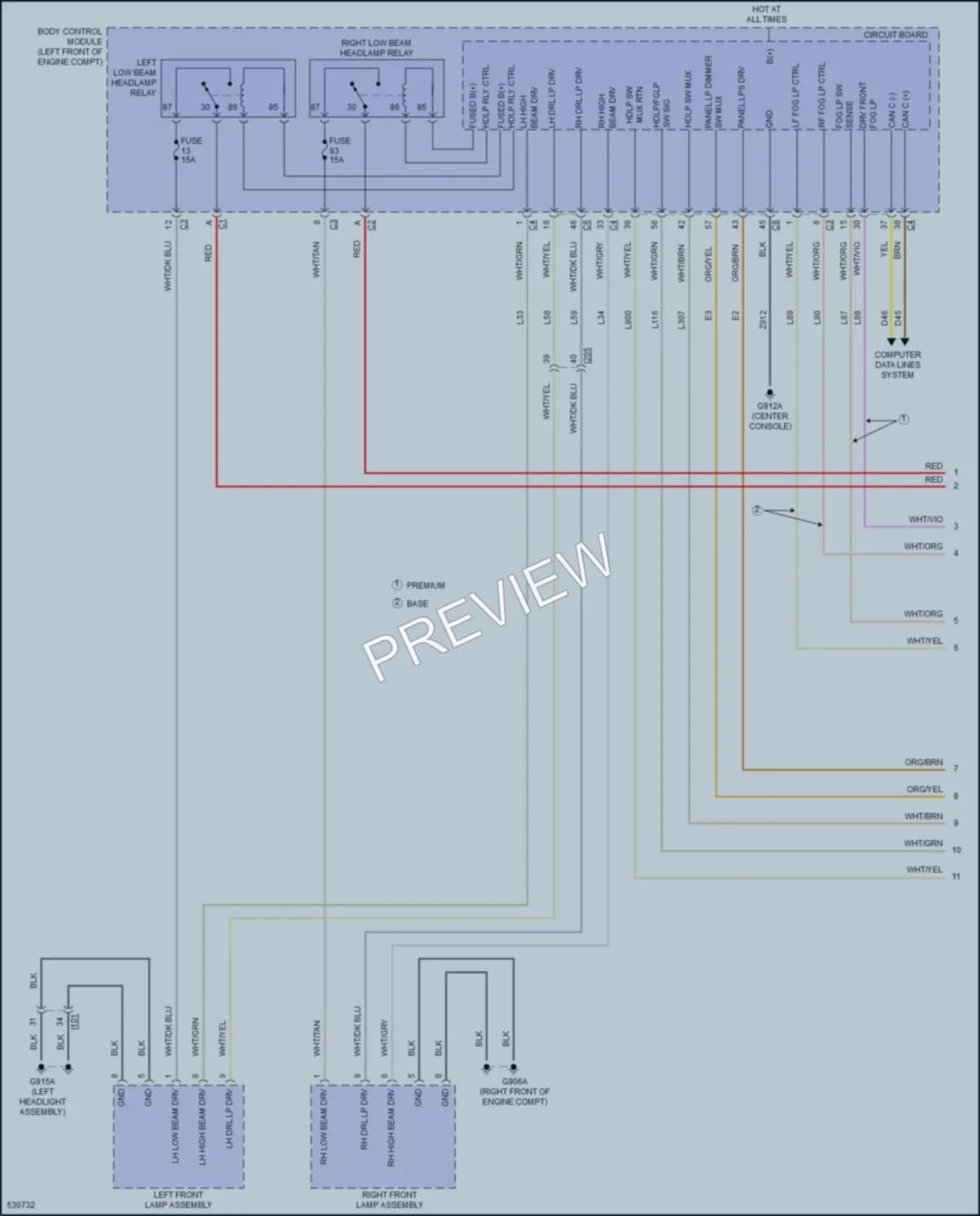 2017 Chrysler 200 Headlights wiring diagram preview