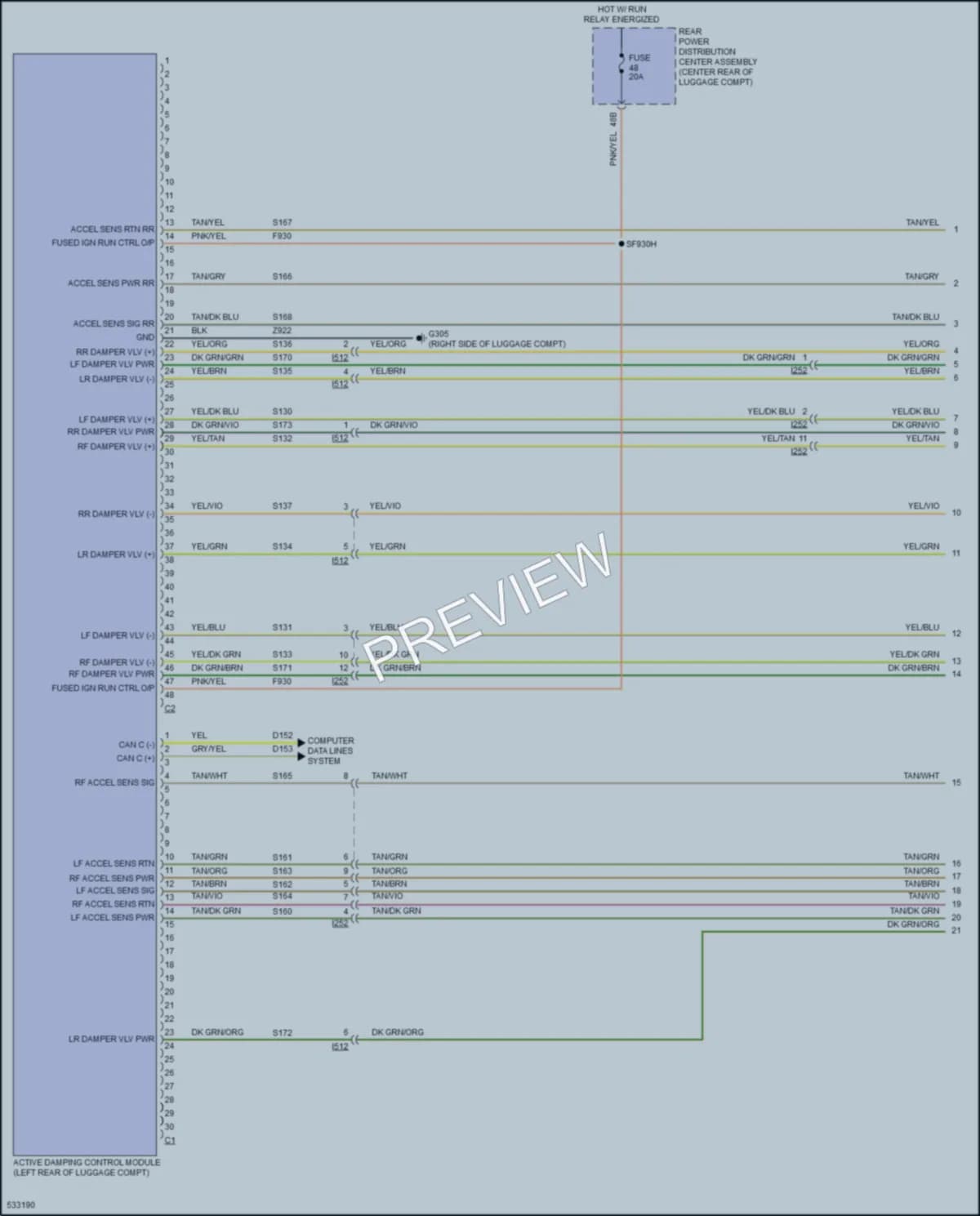2017 Chrysler 300 Electronic Suspension wiring diagram preview