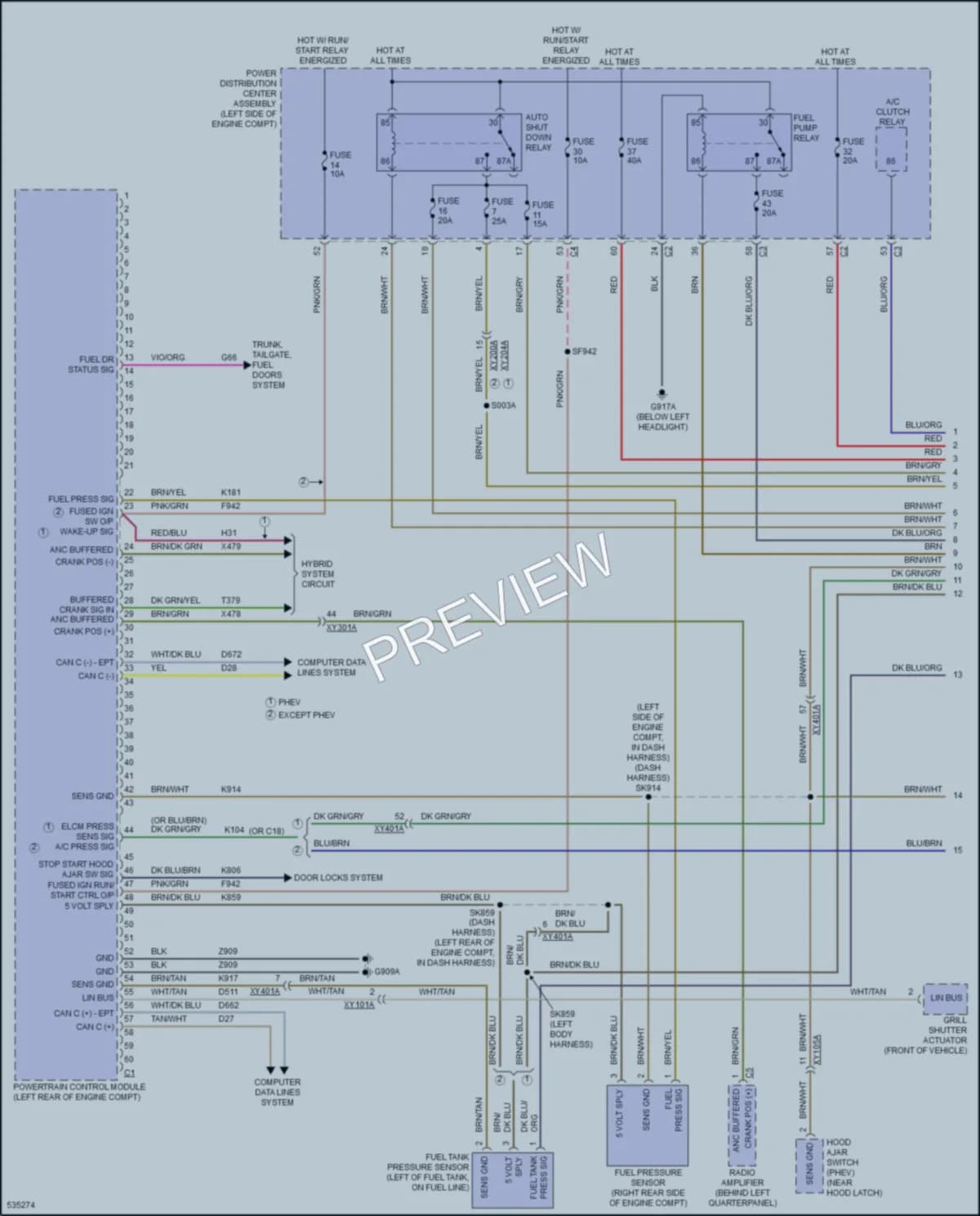 2017 Chrysler PacificaHybrid Engine Performance wiring diagram preview