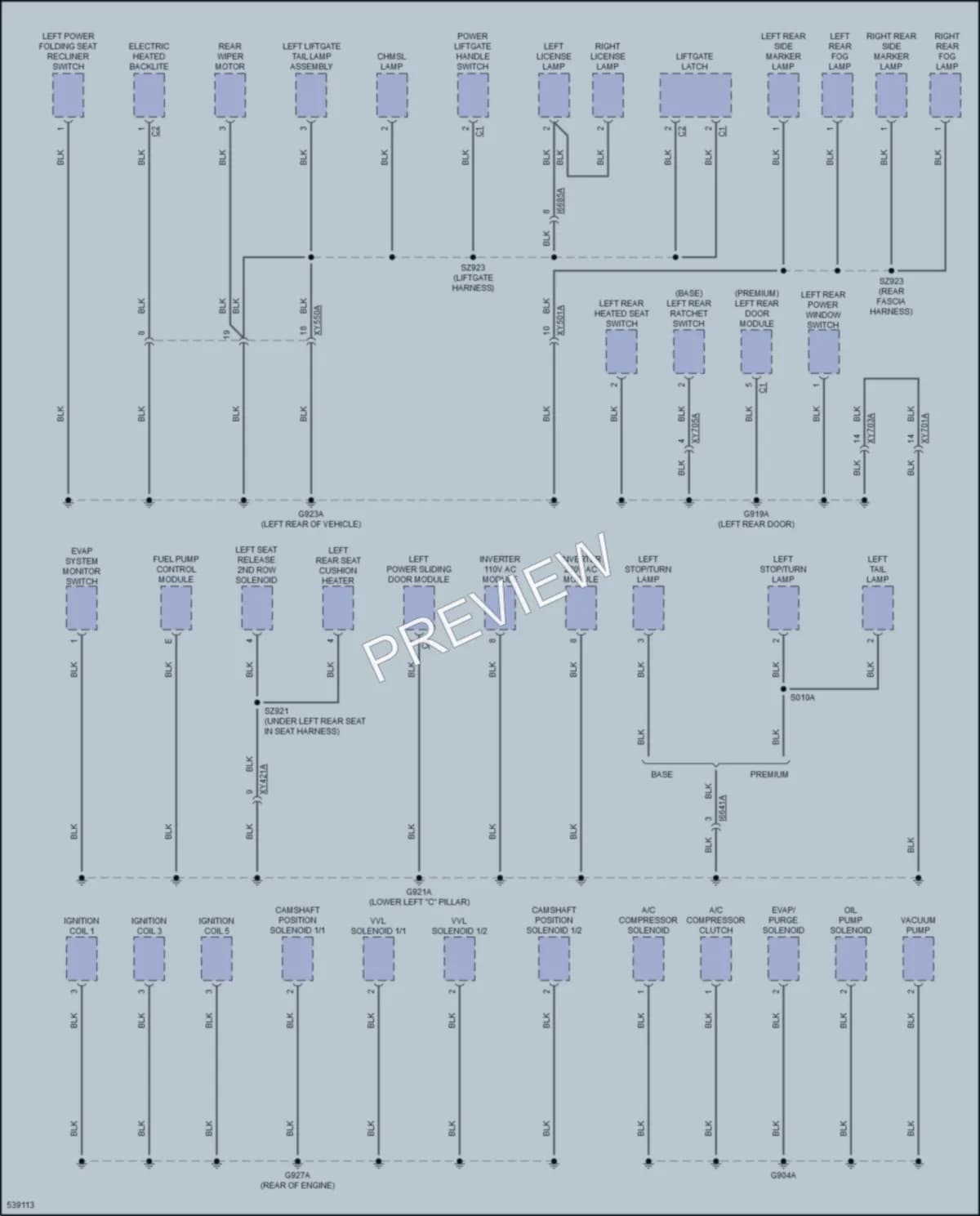 2017 Chrysler PacificaNew Ground Distribution wiring diagram preview