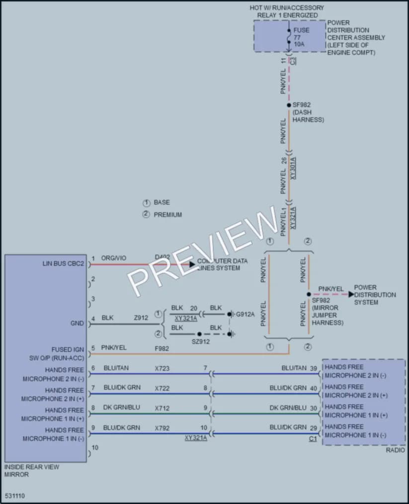 2017 Chrysler PacificaNew Power Mirrors wiring diagram preview
