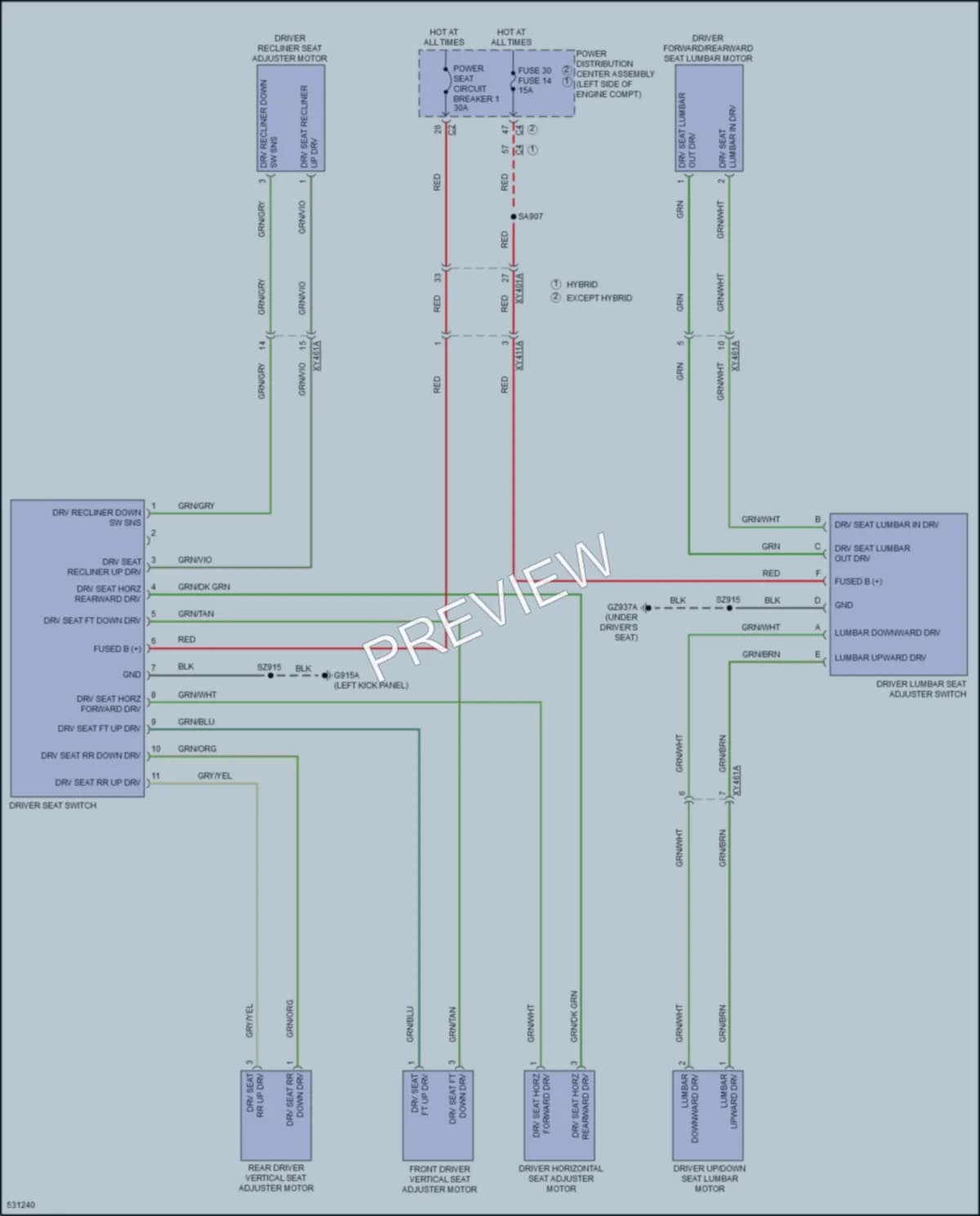 2017 Chrysler PacificaNew Power Seats wiring diagram preview