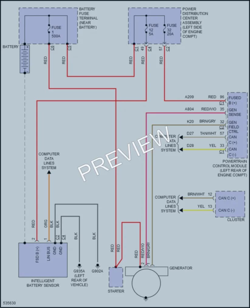 2017 Chrysler PacificaNew Starting Charging wiring diagram preview
