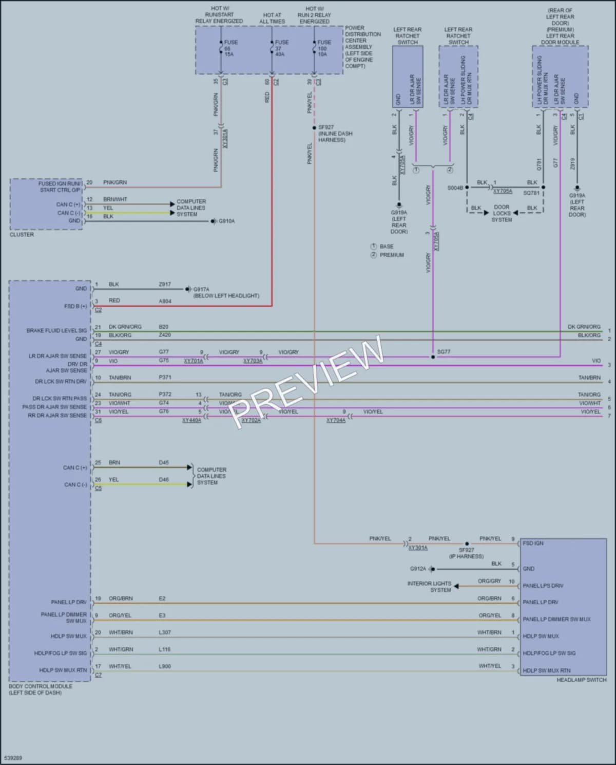 2017 Chrysler PacificaNew Warning Systems wiring diagram preview