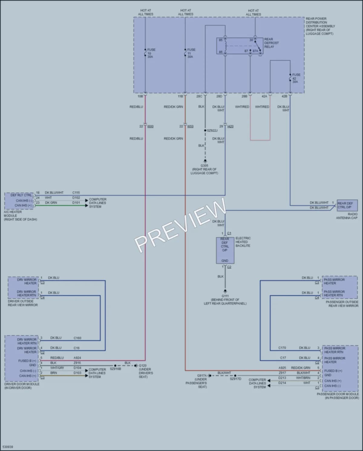 2017 Dodge Challenger Defoggers wiring diagram preview