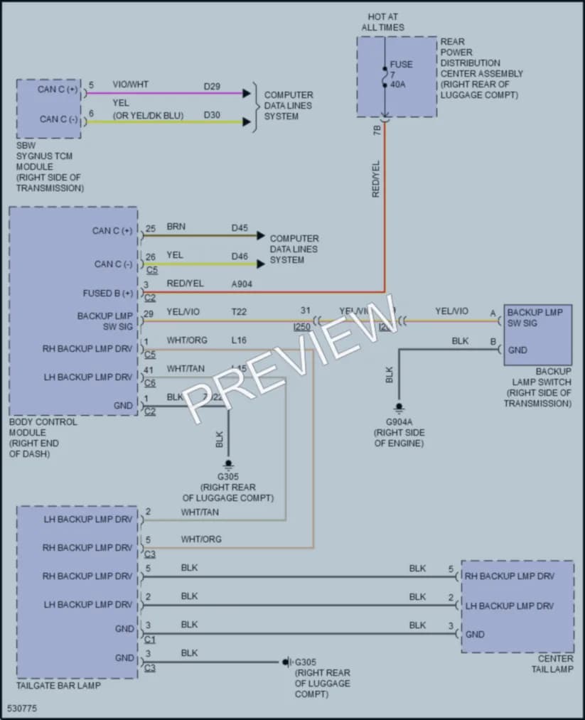2017 Dodge Challenger Exterior Lights wiring diagram preview