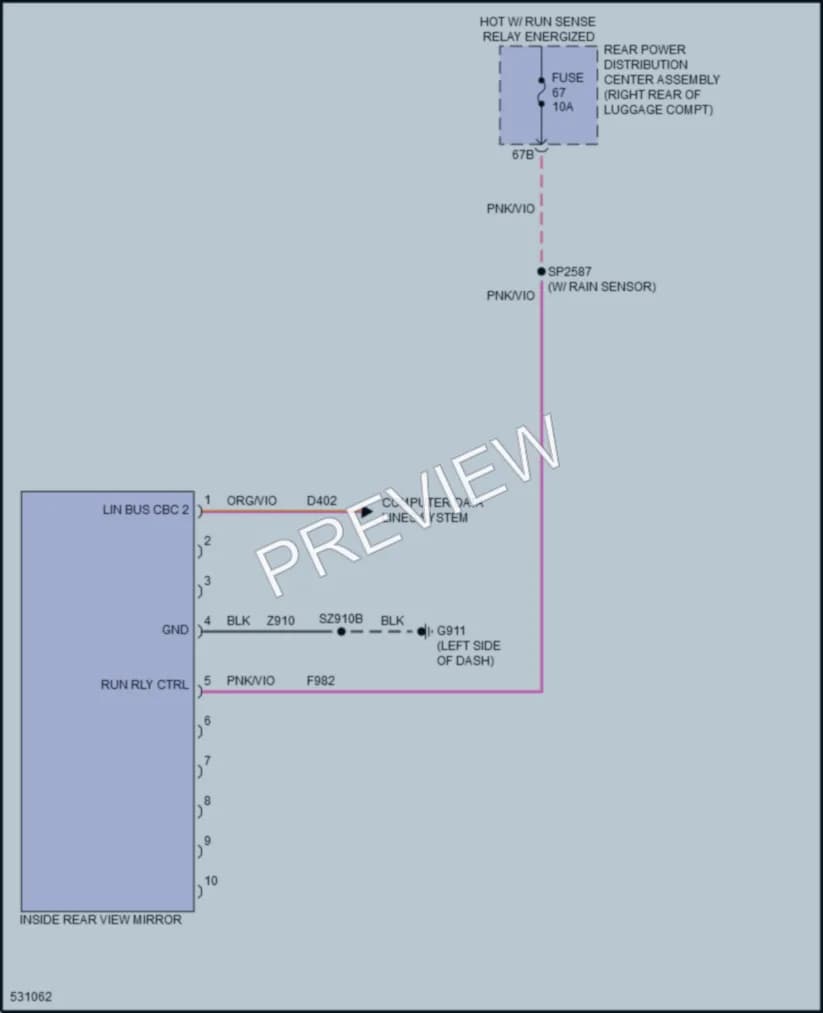 2017 Dodge Challenger Power Mirrors wiring diagram preview