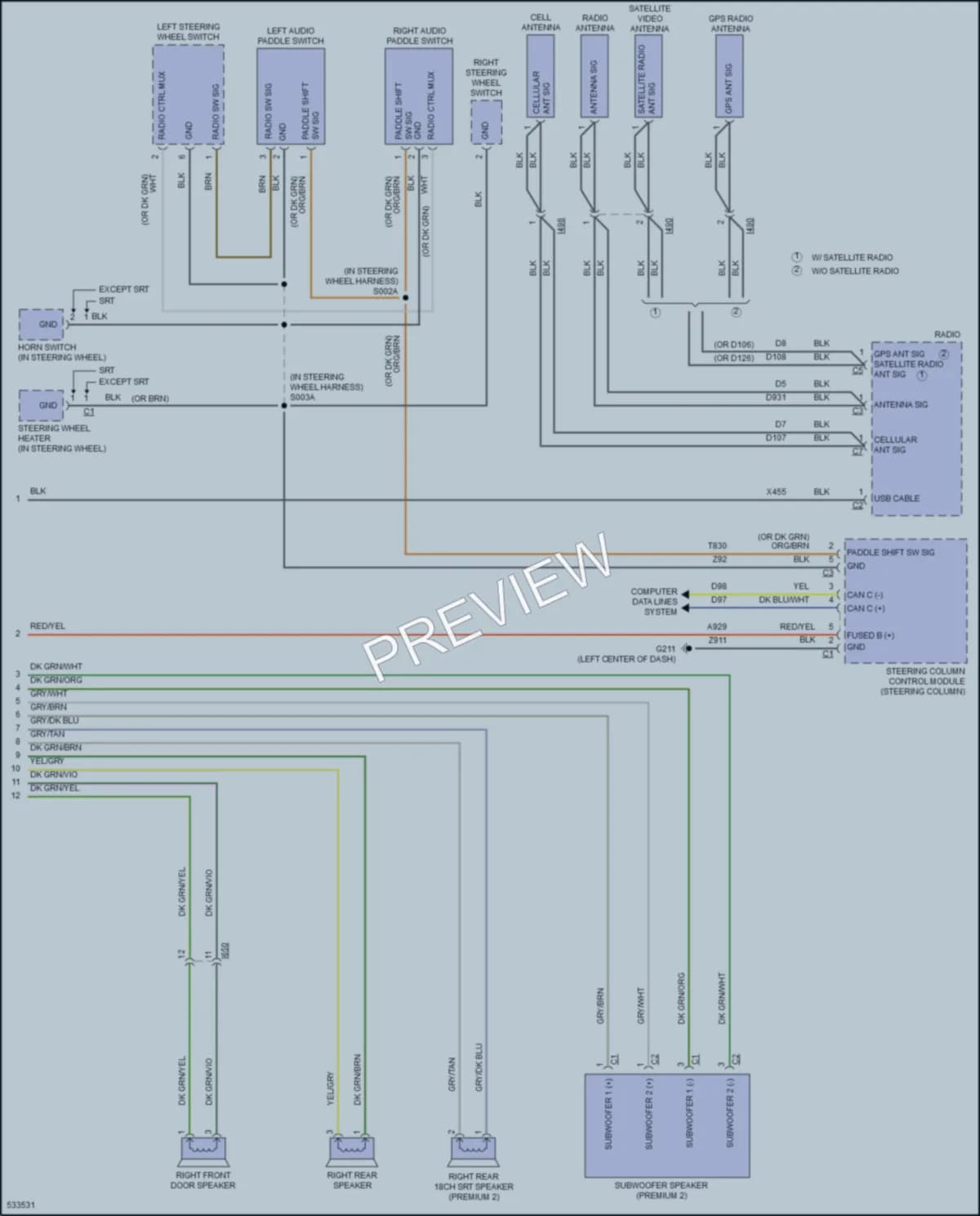 2017 Dodge Challenger Radio wiring diagram preview